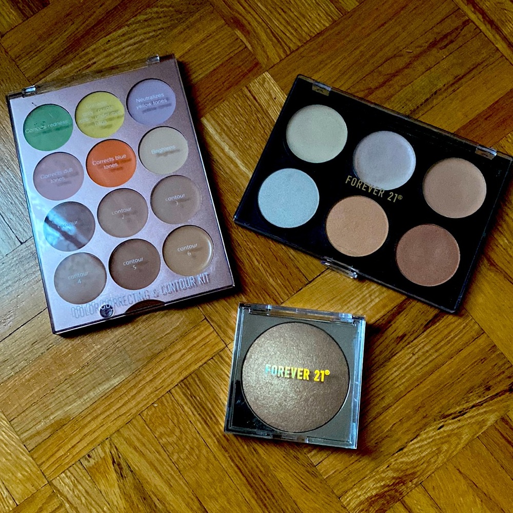 Forever 21 makeup bundle all new contour, bronzer, illuminator, highlighters, 3